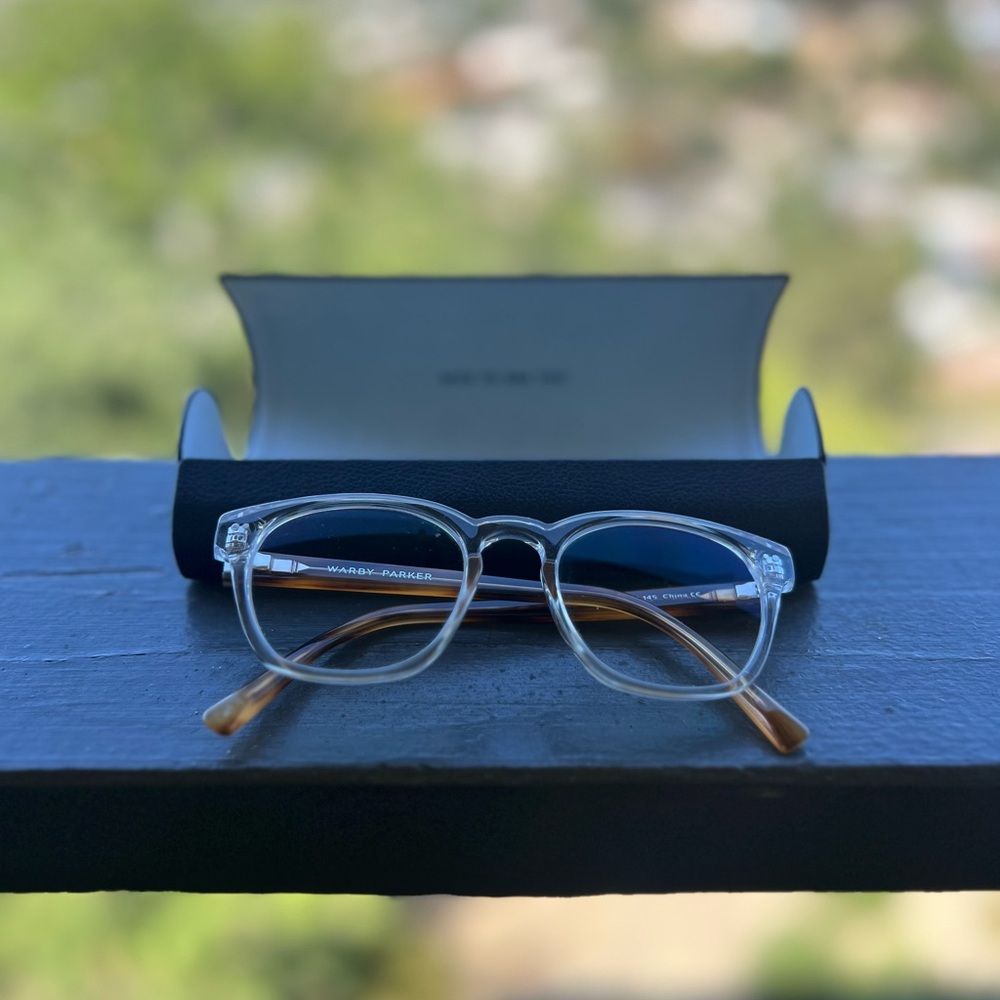 Warby Parker Felix Crystal w/ English Oak - Medium